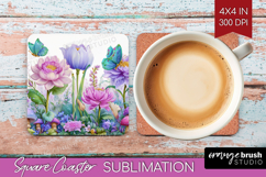 Magical Forest Square Coaster - Fantasy Coaster PNG Product Image 1