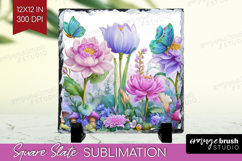 Magical Forest Slate PNG - Fantasy Square Slate Sublimation Product Image 1