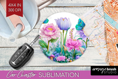 Magical Forest Car Coaster - Fantasy Coaster PNG Sublimation Product Image 1