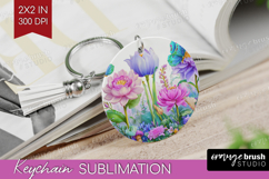 Magical Forest Keychain PNG - Fantasy Keychain Sublimation Product Image 1