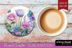 Magical Forest Round Coaster - Fantasy Coaster PNG Product Image 1