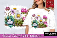 Magical Forest Square Tshirt Background - Fantasy PNG Product Image 1