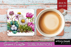 Magical Forest Square Coaster - Fantasy Coaster PNG Product Image 1