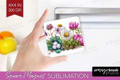 Magical Forest Magnet Sublimation - Fantasy Square Magnet Product Image 1