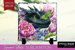 Magical Forest Slate PNG - Fantasy Square Slate Sublimation Product Image 1