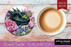 Magical Forest Round Coaster - Fantasy Coaster PNG Product Image 1