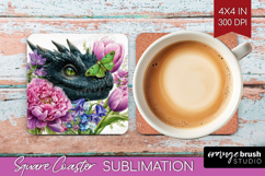 Magical Forest Square Coaster - Fantasy Coaster PNG Product Image 1