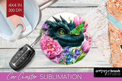 Magical Forest Car Coaster - Fantasy Coaster PNG Sublimation Product Image 1