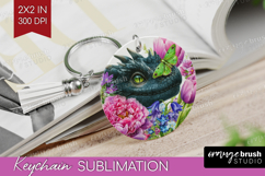 Magical Forest Keychain PNG - Fantasy Keychain Sublimation Product Image 1