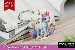 Magical Forest Keychain PNG - Fantasy Keychain Sublimation Product Image 1
