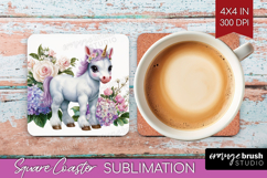 Magical Forest Square Coaster - Fantasy Coaster PNG Product Image 1