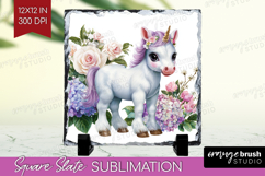 Magical Forest Slate PNG - Fantasy Square Slate Sublimation Product Image 1