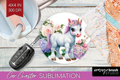 Magical Forest Car Coaster - Fantasy Coaster PNG Sublimation Product Image 1