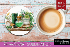 Magical Forest Round Coaster - Fantasy Coaster PNG Product Image 1
