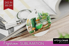Magical Forest Keychain PNG - Fantasy Keychain Sublimation Product Image 1
