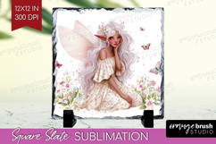 Magical Forest Slate PNG - Fantasy Square Slate Sublimation Product Image 1