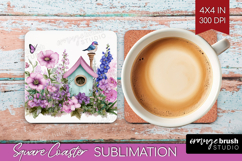 Magical Forest Square Coaster - Fantasy Coaster PNG Product Image 1