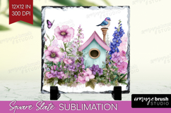 Magical Forest Slate PNG - Fantasy Square Slate Sublimation Product Image 1