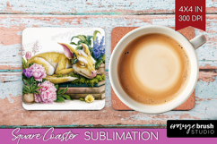 Magical Forest Square Coaster - Fantasy Coaster PNG Product Image 1