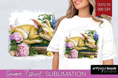 Magical Forest Square Tshirt Background - Fantasy PNG Product Image 1