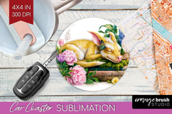 Magical Forest Car Coaster - Fantasy Coaster PNG Sublimation Product Image 1