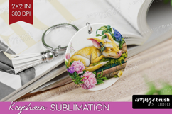 Magical Forest Keychain PNG - Fantasy Keychain Sublimation Product Image 1