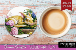 Magical Forest Round Coaster - Fantasy Coaster PNG Product Image 1