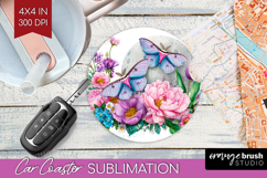 Magical Forest Car Coaster - Fantasy Coaster PNG Sublimation Product Image 1