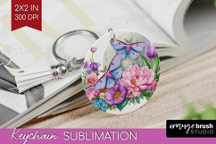 Magical Forest Keychain PNG - Fantasy Keychain Sublimation Product Image 1