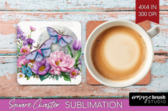 Magical Forest Square Coaster - Fantasy Coaster PNG Product Image 1