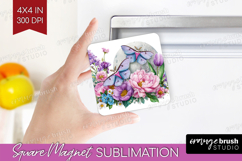 Magical Forest Magnet Sublimation - Fantasy Square Magnet Product Image 1