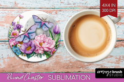 Magical Forest Round Coaster - Fantasy Coaster PNG Product Image 1