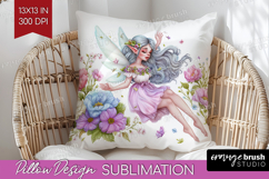 Magical Forest Pillow Sublimation - Fantasy Pillow Cover PNG Product Image 1