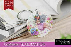 Magical Forest Keychain PNG - Fantasy Keychain Sublimation Product Image 1