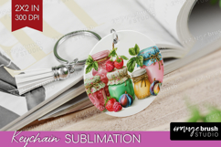 Magical Forest Keychain PNG - Fantasy Keychain Sublimation Product Image 1