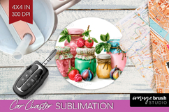 Magical Forest Car Coaster - Fantasy Coaster PNG Sublimation Product Image 1
