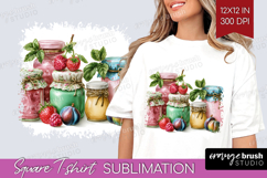 Magical Forest Square Tshirt Background - Fantasy PNG Product Image 1