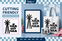 Farm Sweet Farm SVG Farmhouse Sign Rustic Cut File Product Image 3