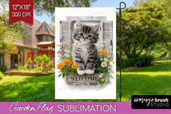 Farmhouse Garden Flag Sublimation - Country Welcome Sign PNG Product Image 1