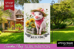 Farmhouse Garden Flag Sublimation - Country Welcome Sign PNG Product Image 1