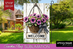 Farmhouse Garden Flag Sublimation - Country Welcome Sign PNG Product Image 1