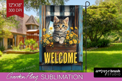 Farmhouse Garden Flag Sublimation - Country Welcome Sign PNG Product Image 1