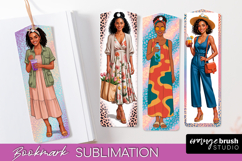 Fashion Girl Printable Bookmark - Seasonal Bookmark PNG Product Image 1