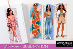 Fashion Girl Printable Bookmark - Seasonal Bookmark PNG Product Image 1