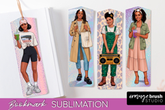 Fashion Girl Printable Bookmark - Seasonal Bookmark PNG Product Image 1