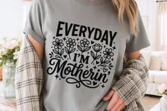 Every Day I'm Motherin Svg, Mom life Svg, Tired Mom Svg. Product Image 3