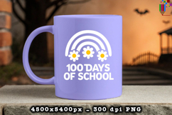 100 Days of School Daisy Rainbow PNG Product Image 3