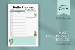 Pastel Daily Planner Template Aesthetic &amp; Editable Canva Product Image 1