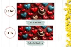Western Mug Wrap, Cowboy Mug Design, Love Heart Mug Template Product Image 2