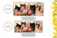 Funny Cats Mug Wrap, Floral Mug Template Product Image 2